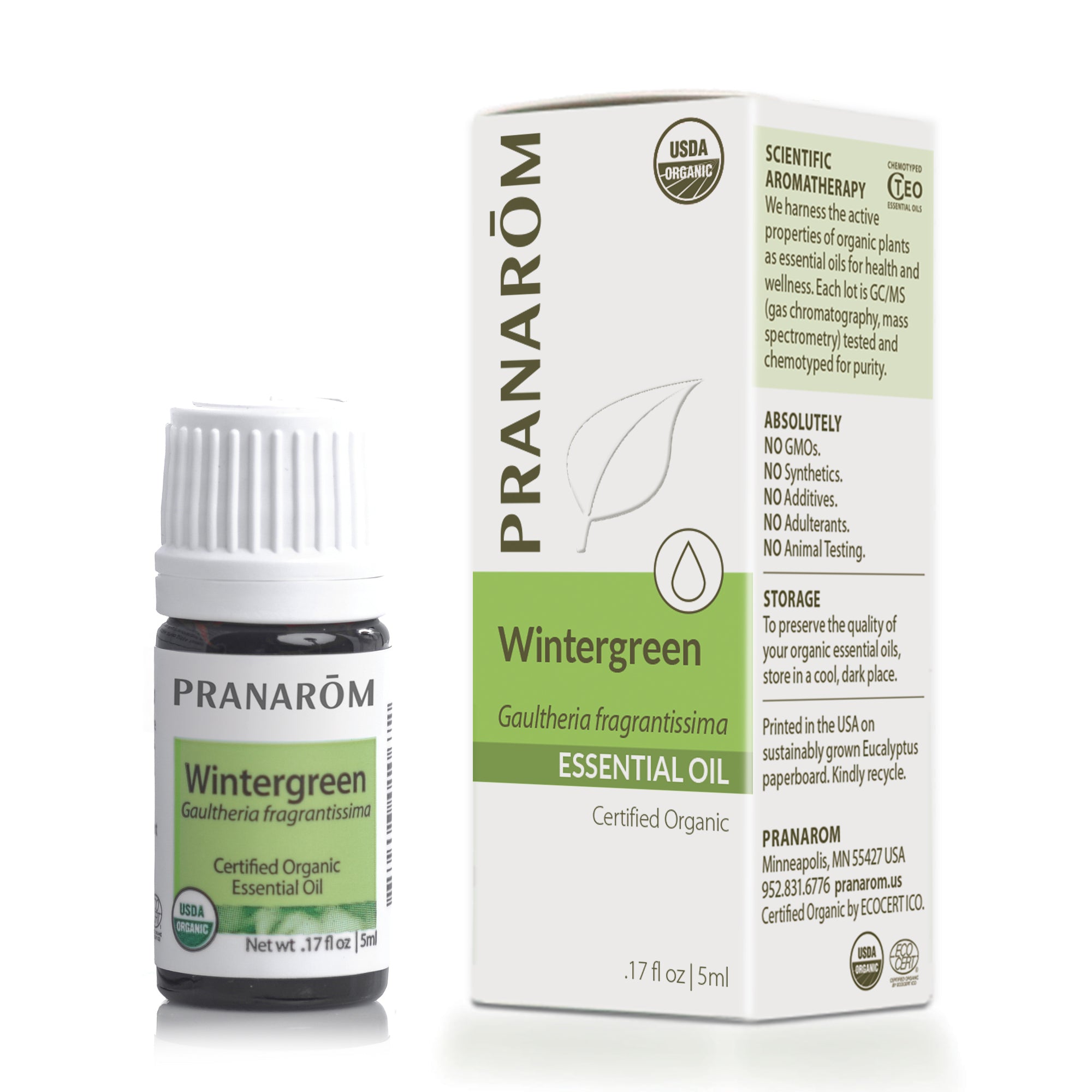 Wintergreen Essential Oil, .17 Oz, by Pranarom