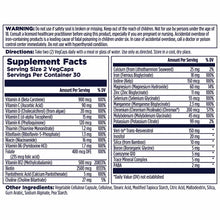 Supplement Facts label for Kal Women 50+ Multivitamin showing serving size, ingredients, and daily values.