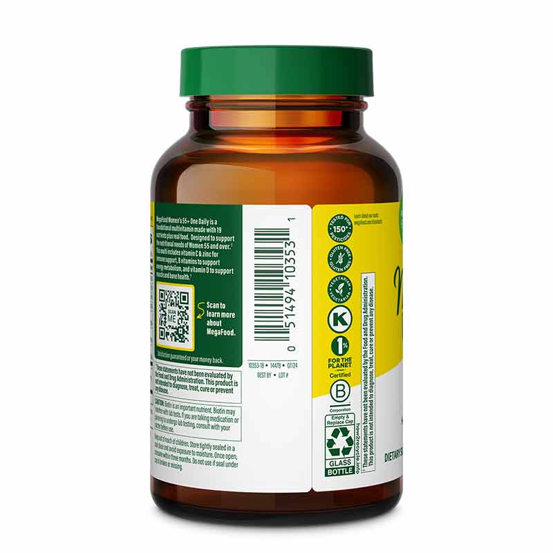 Womens 55+ One Daily Multivitamin, 90 Tablets, by Megafood, image #3