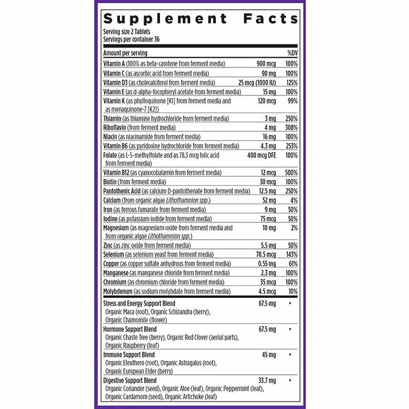 Womens Advanced Multi, 72 Veg Tablets, by New Chapter, image #2