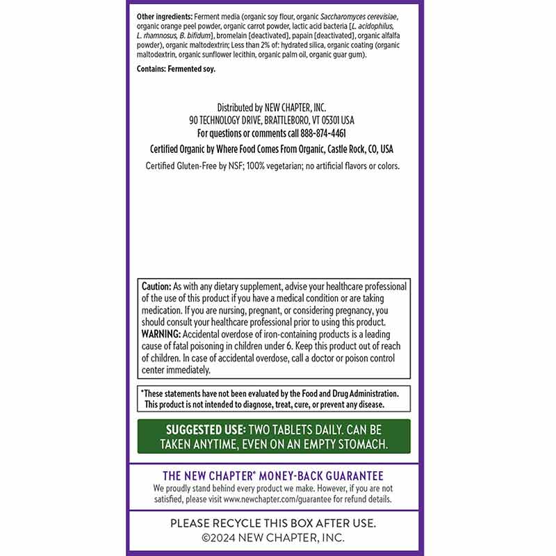 Womens Advanced Multi, 72 Veg Tablets, by New Chapter, image #3