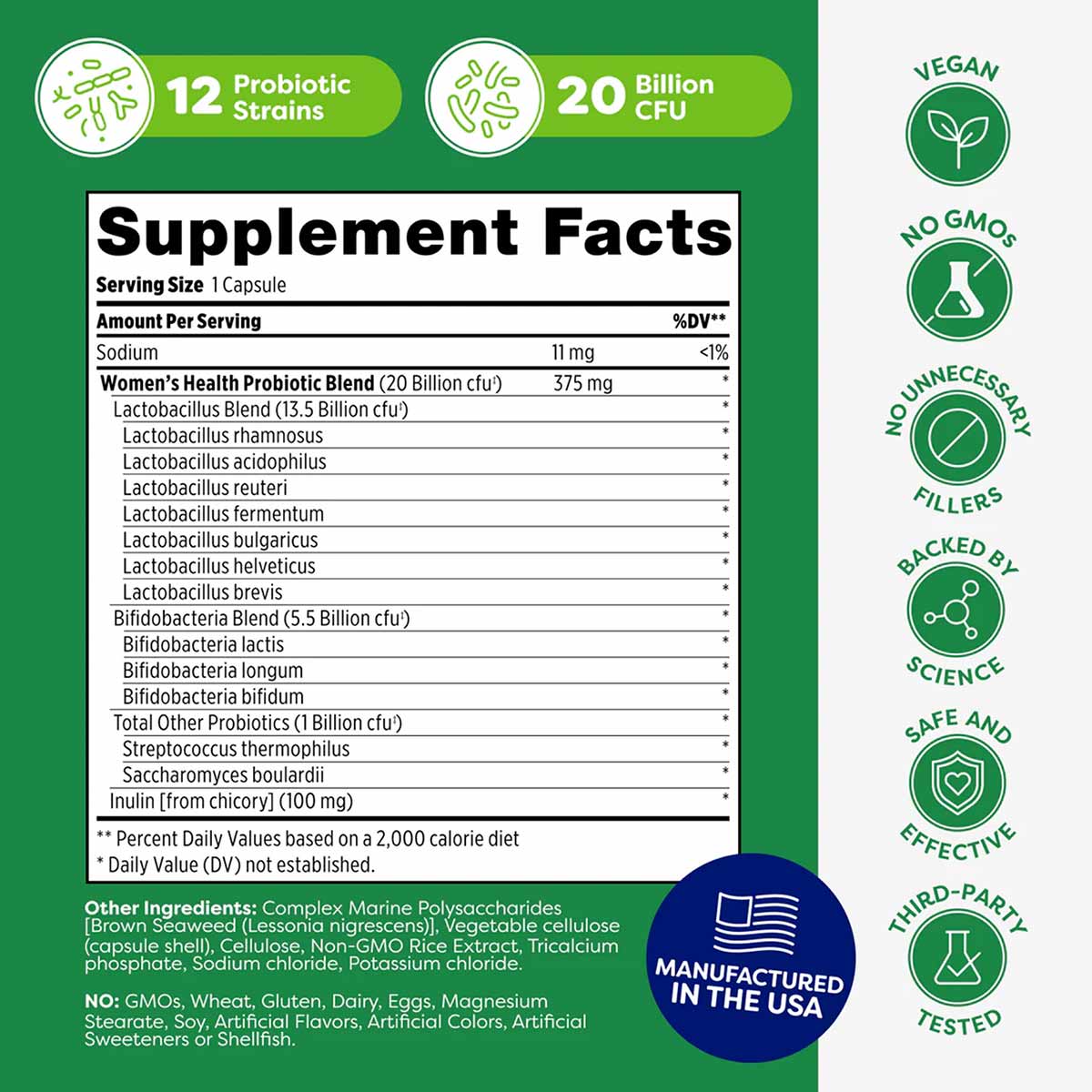 Women's Health Probiotic, 30 Capsules, by Probulin