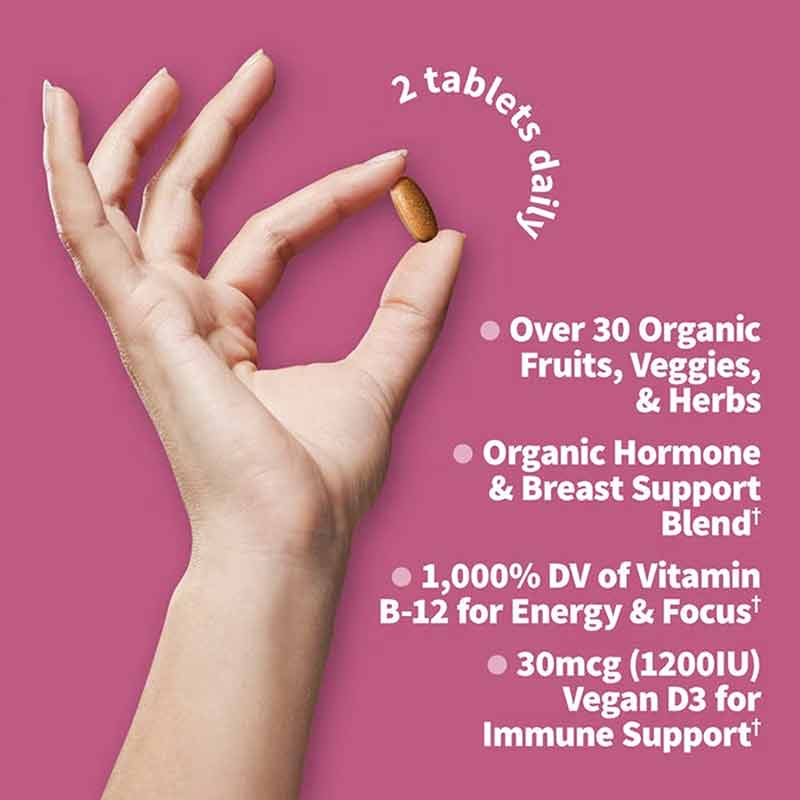 Women's Multi 40+ Whole Food Multivitamin, 60 Veg Tablets, by Garden of Life mykind Organics, image #4