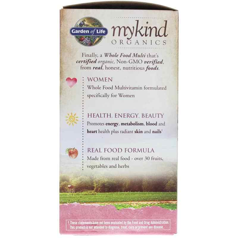Women's Multi Whole Food Multivitamin, 60 Veg Tablets, by Garden of Life mykind Organics, image #4