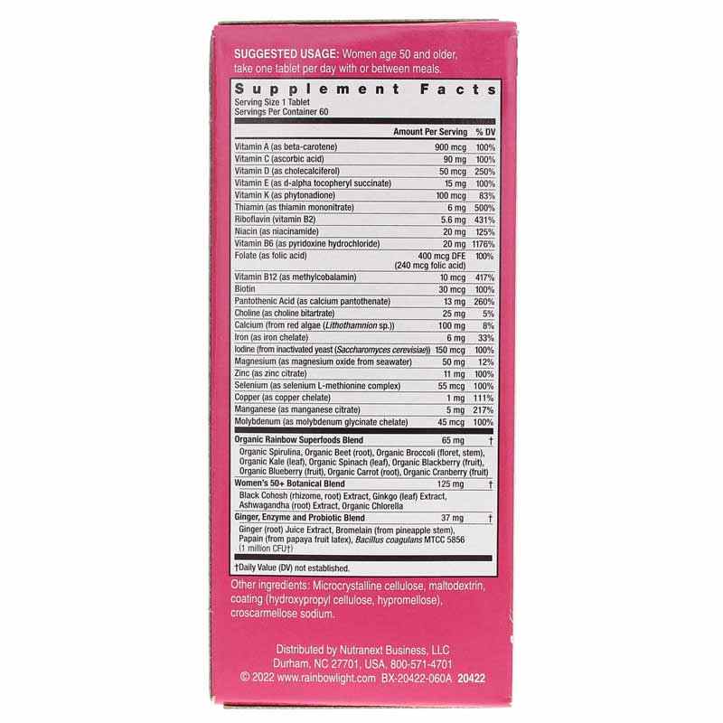 Women’s One 50+ Multivitamin, 60 Veg Tablets, by Rainbow Light, image #3