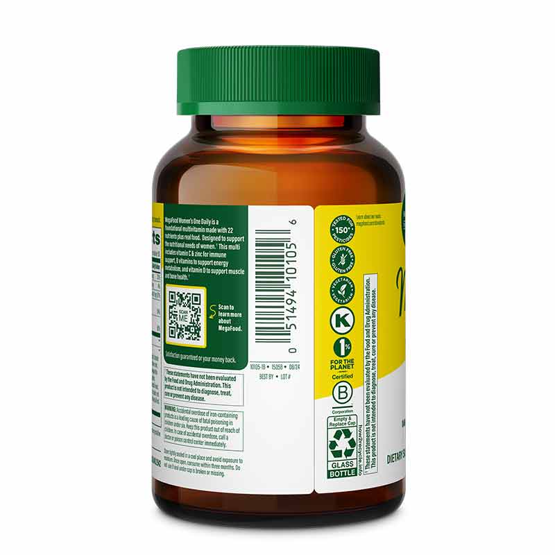 Womens One Daily, 90 Tablets, by Megafood, image #3