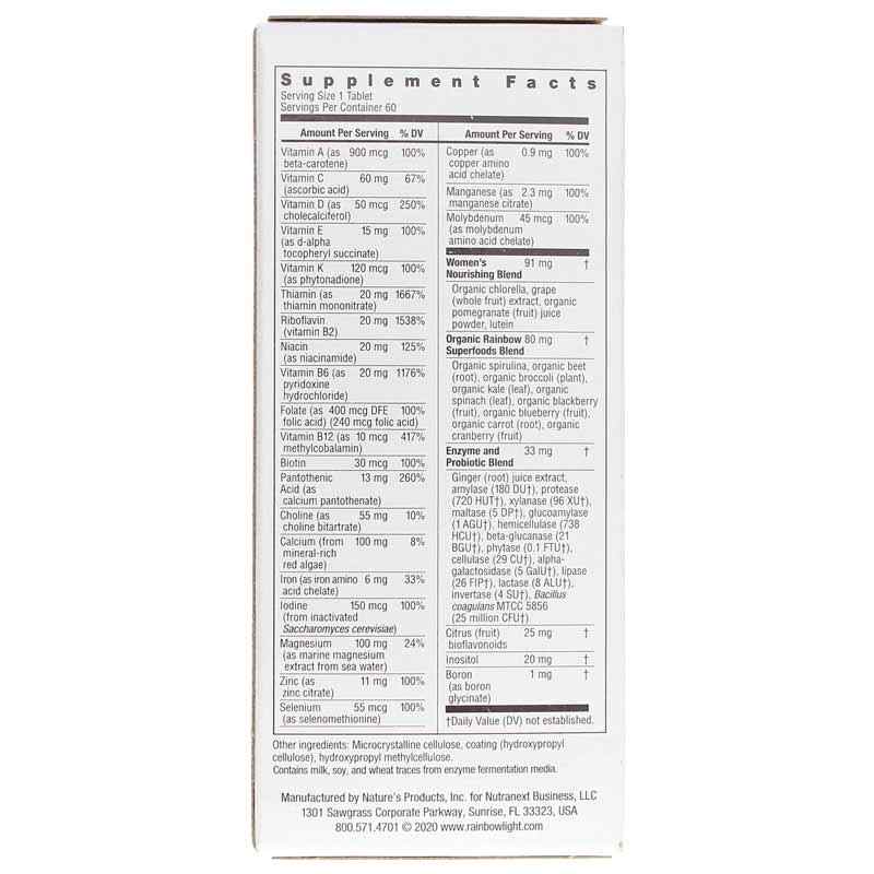 Women's One Multivitamin, 60 Tablets, by Rainbow Light, image #3