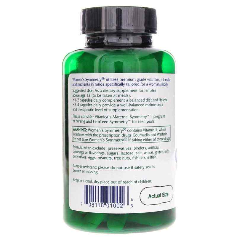 Women's Symmetry Pro, 90 Vegan Capsules, by Vitanica Pro, image #3