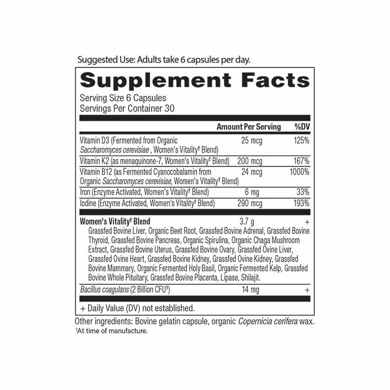 Women's Vitality Glandular, 180 Capsules, by Ancient Nutrition, image #2