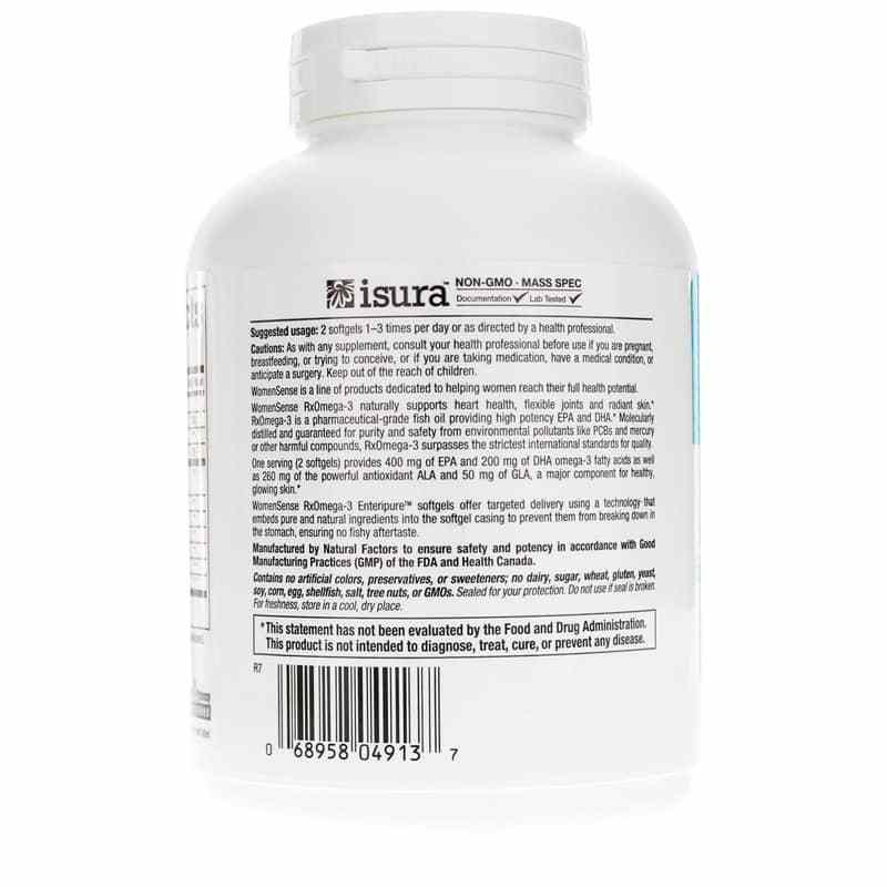 WomenSense RxOmega-3 Fish Oil, Evening Primrose & Flaxseed, by Natural Factors, image #3