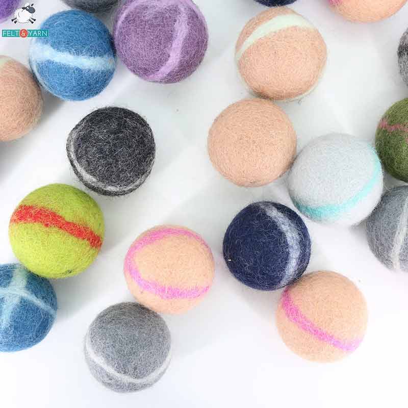 Wool Felt Rattle Bouncy Ball, by Felt & Yarn, image #3