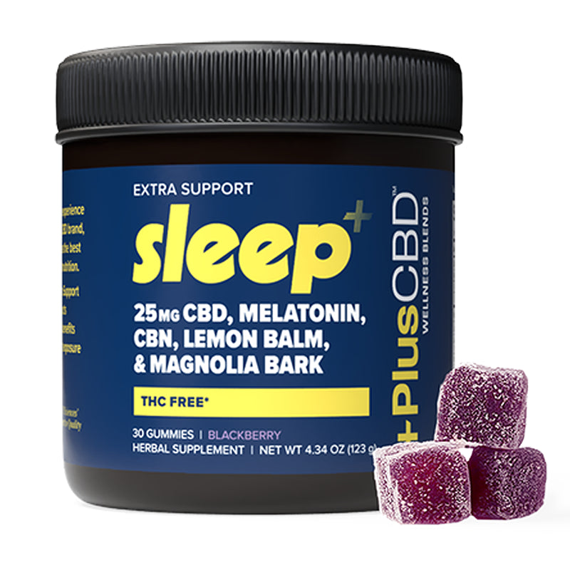 Extra Strength Sleep+, Blackberry, 30 Gummies, by PlusCBD Oil