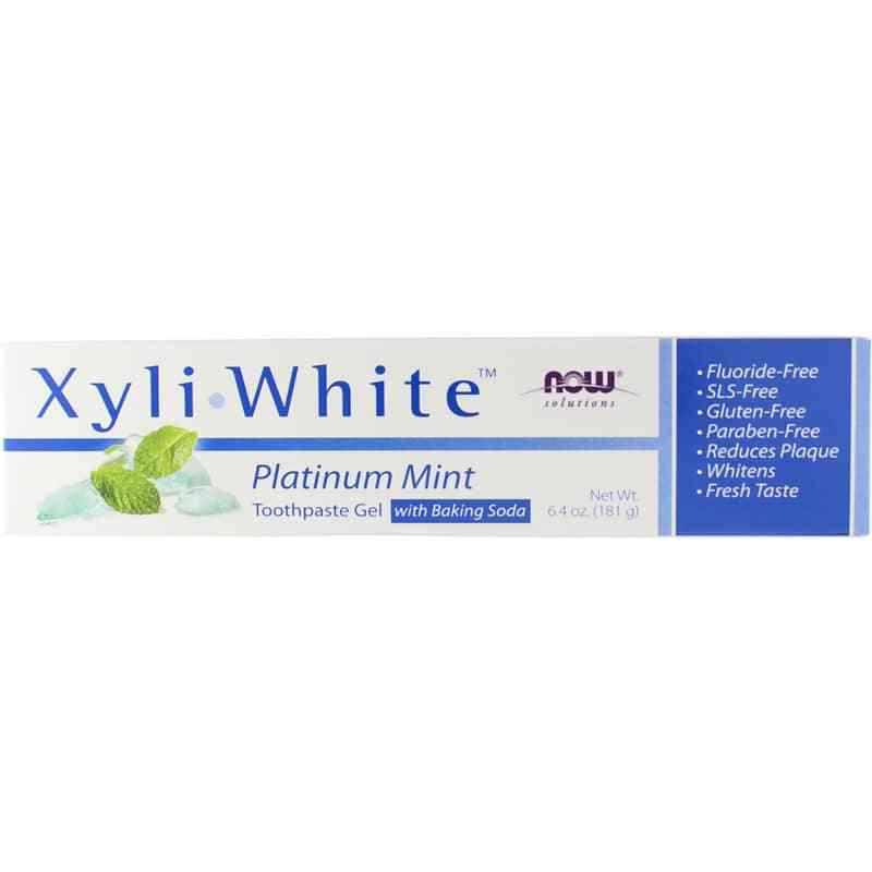 XyliWhite Toothpaste Gel, Platinum Mint, by NOW Foods