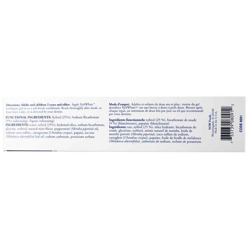 XyliWhite Toothpaste Gel, Platinum Mint, by NOW Foods, image #2