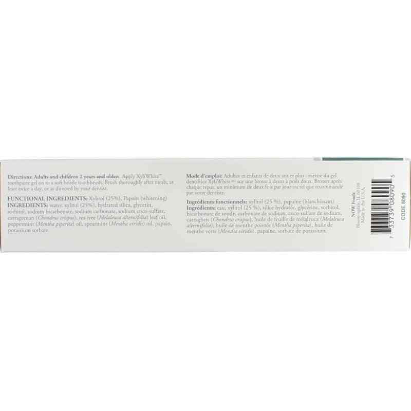 XyliWhite Toothpaste Gel, Refreshmint, by NOW Foods, image #2