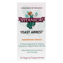 Yeast Arrest, 14 Suppositories, by Vitanica