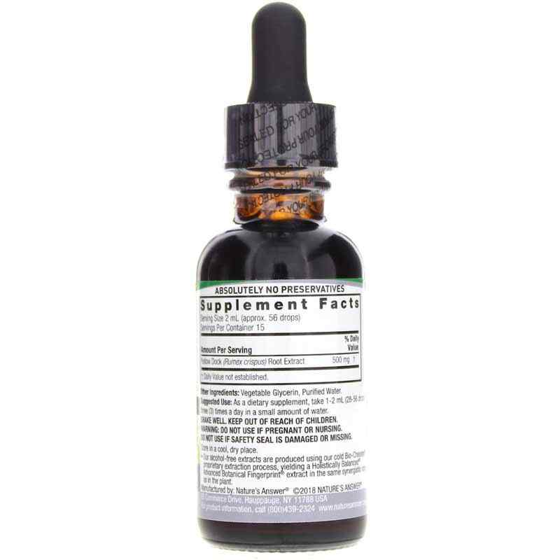 Yellow Dock Extract Alcohol-Free, 1 Oz, by Natures Answer, image #2