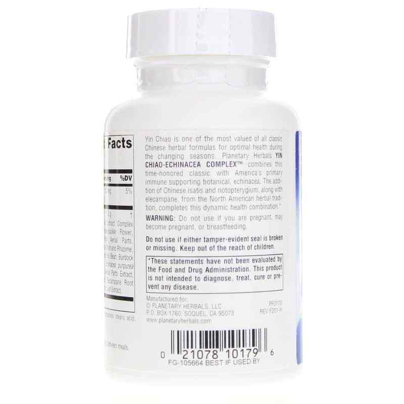 Yin Chiao-Echinacea Complex, 60 Tablets, by Planetary Herbals, image #3
