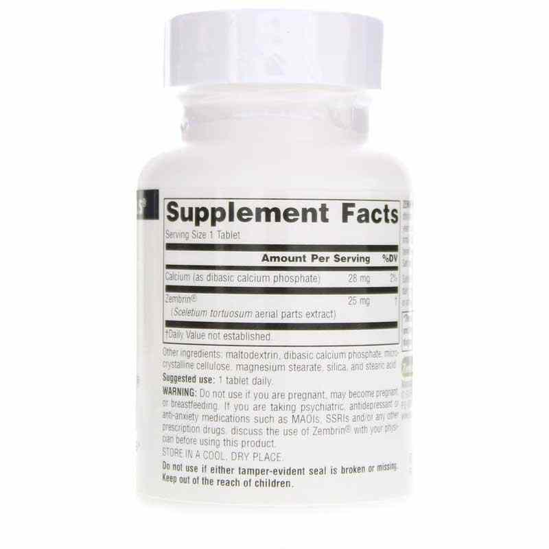 Zembrin 25 Mg, 30 Tablets, by Source Naturals, image #2