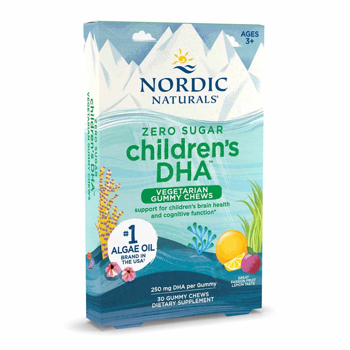 Zero Sugar Children's DHA Vegetarian Gummy Chews, by Nordic Naturals