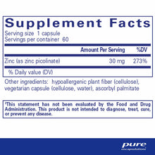 Zinc 30, by Pure Encapsulations
