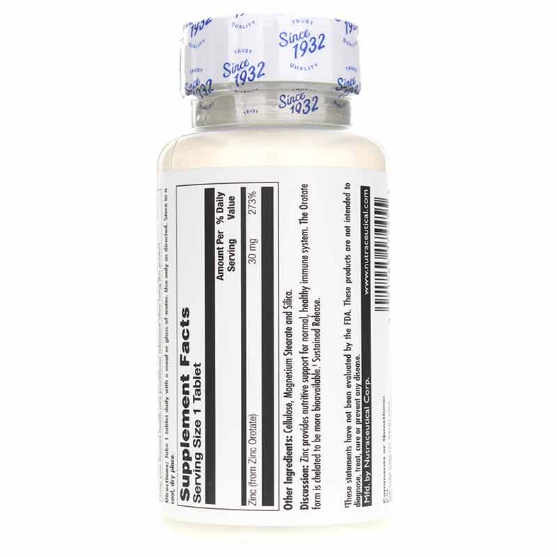Zinc 30 Orotate Sustained Release, by Kal, image #3