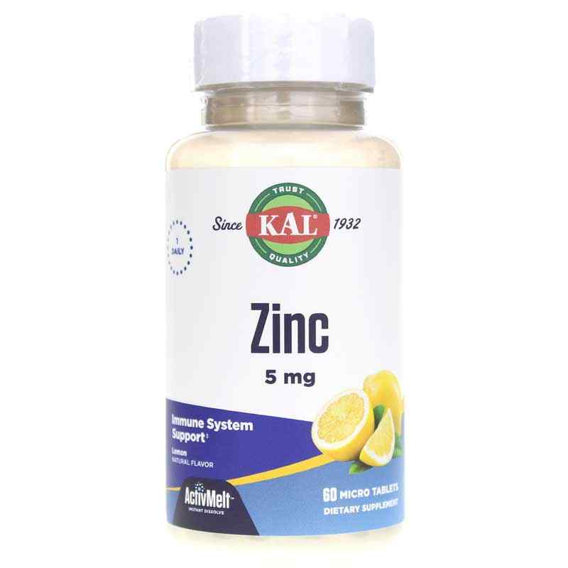 Zinc 5 Mg ActivMelt, Sweet Lemon, by Kal