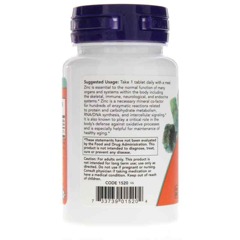 Zinc 50 Mg, 100 Tablets, by NOW Foods, image #3