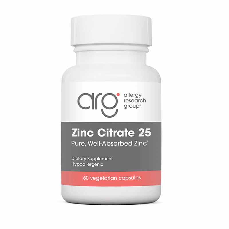 Zinc Citrate 25 Mg, by Allergy Research Group