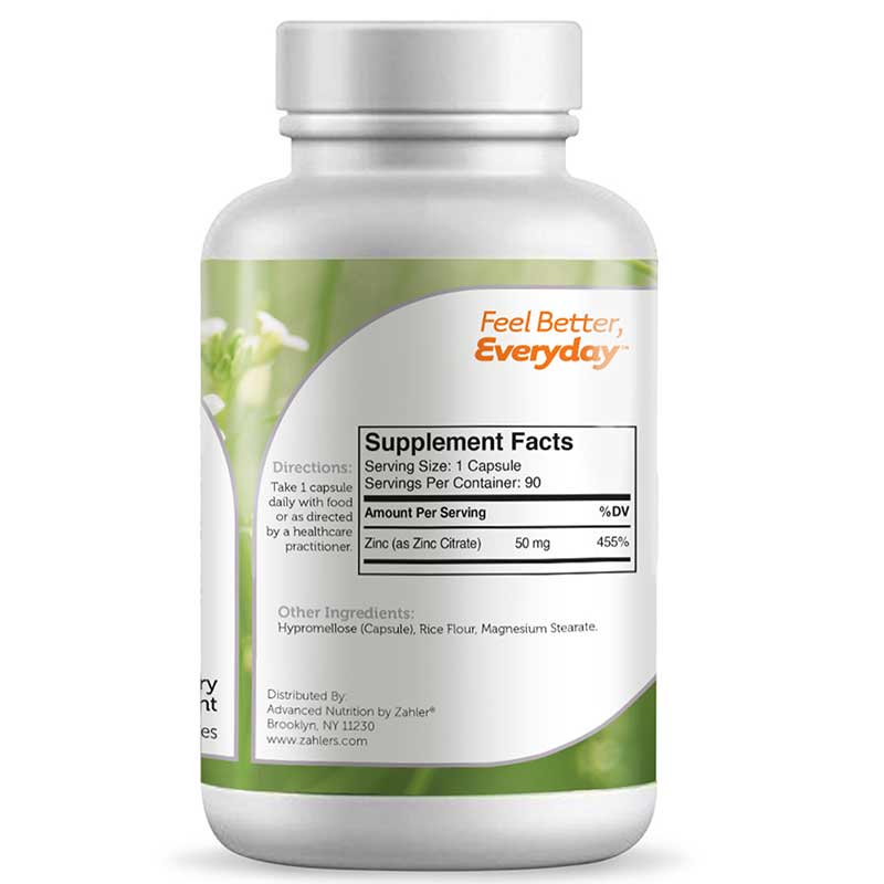 Zinc Citrate 50 Mg, by Zahler, image #3