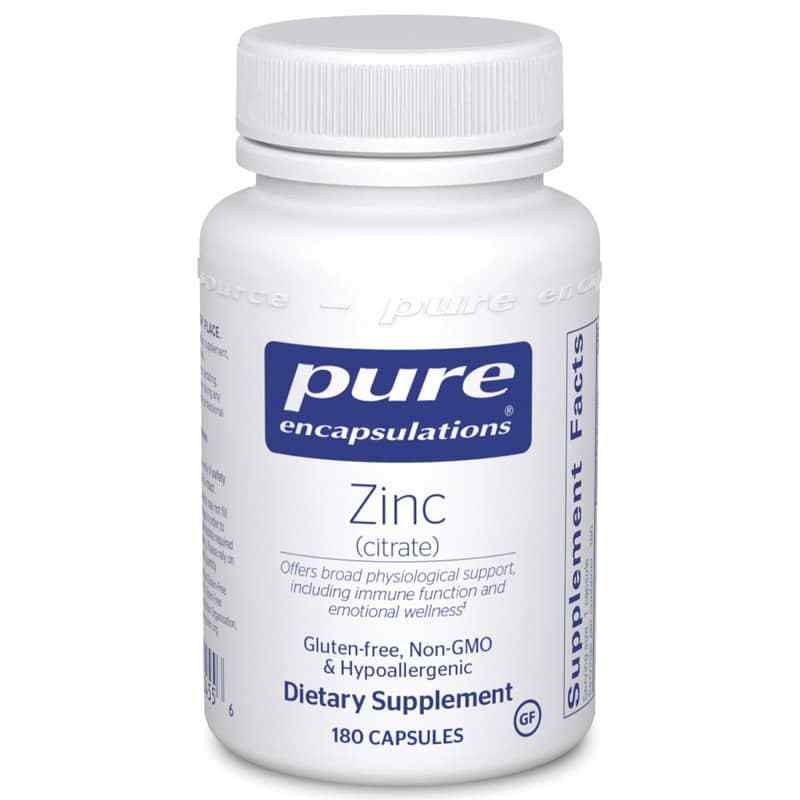 Zinc (citrate), 180 Capsules, by Pure Encapsulations
