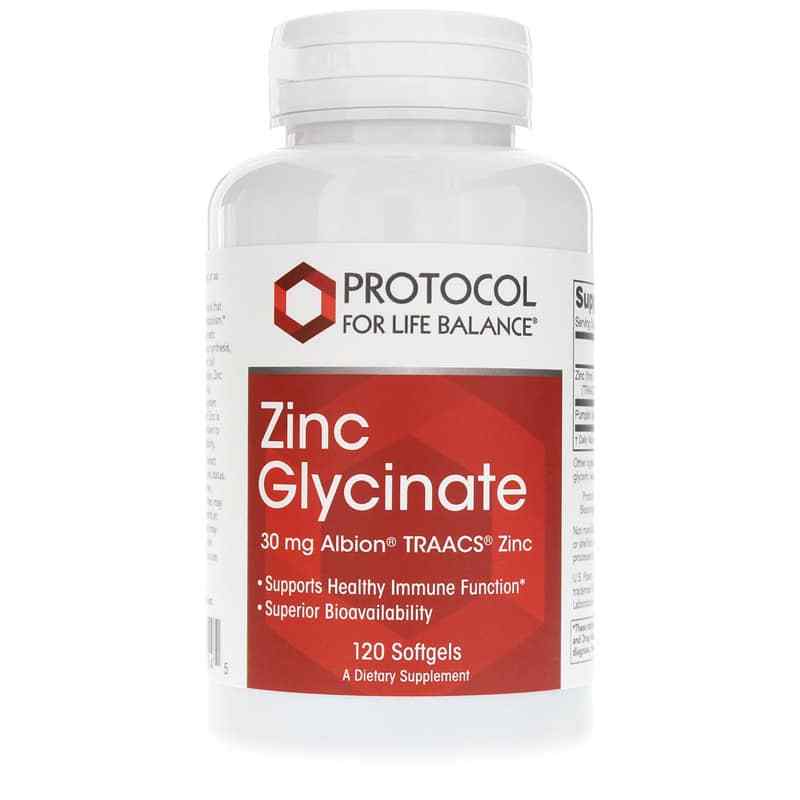 Zinc Glycinate 30 Mg, by Protocol For Life Balance