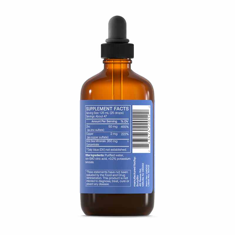 Zinc Liquid Mineral, 2 Oz, by BodyBio, image #2