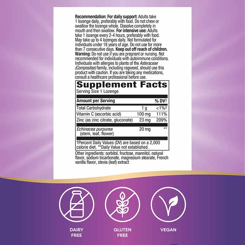 Zinc Lozenges Wild Berry Flavor, by Natures Way, image #2