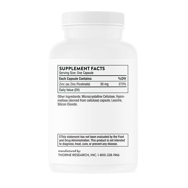 Zinc Picolinate 30 Mg, 180 Capsules, by Thorne Research, image #3