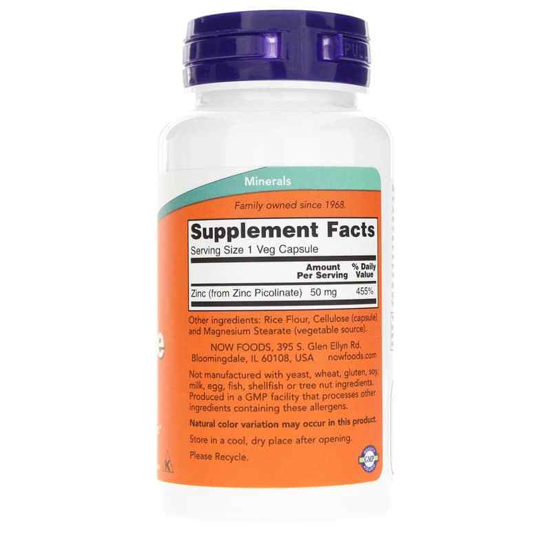 Zinc Picolinate 50 Mg, by NOW Foods, image #2