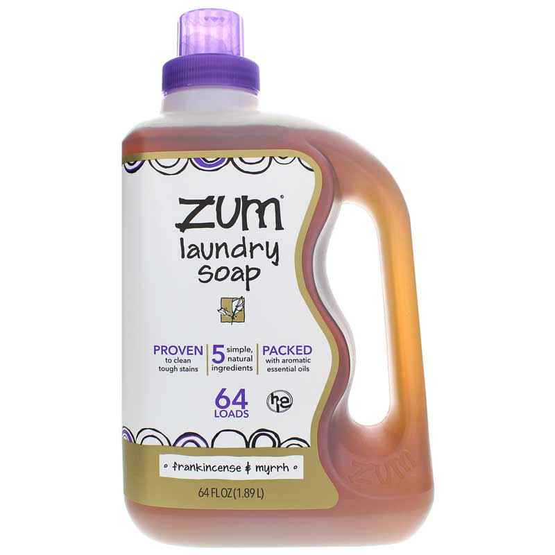 Zum Clean Aromatherapy Laundry Soap, Frankincense Myrrh, by Zum