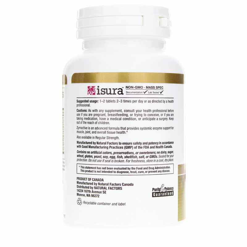 Zymactive Double Strength Proteolytic Enzymes, 90 Enteric Coated Tablets, by Natural Factors, image #3