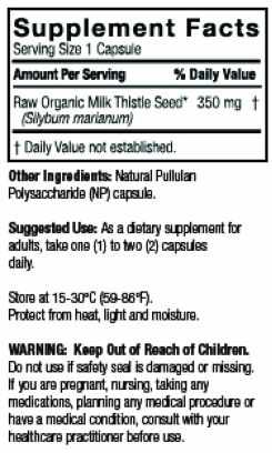 Certified Organic Milk Thistle 350mg