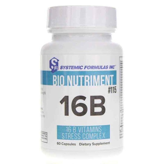 16B Vitamin B Stress Complex, 60 Capsules, SSF