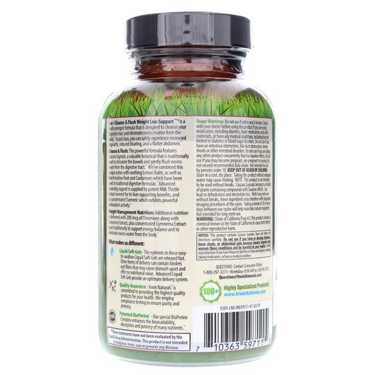 2-in-1 Cleanse & Flush, 60 Liquid Softgels, IRN