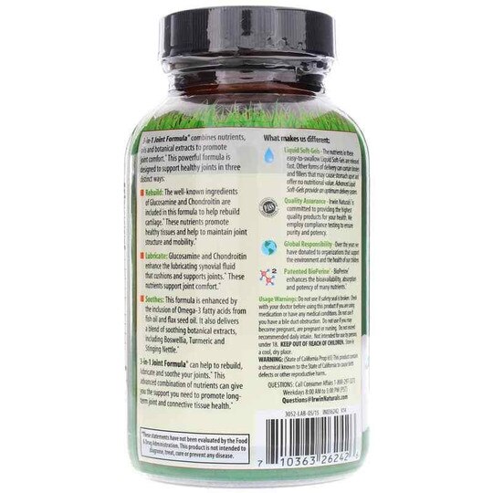 3-in-1 Joint Formula, 90 Liquid Softgels, IRN