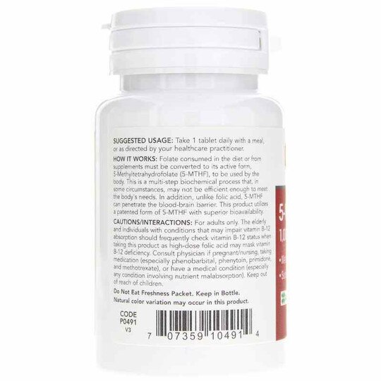 5-Methyl Folate 1,000 Mcg, 90 Tablets, PFLB