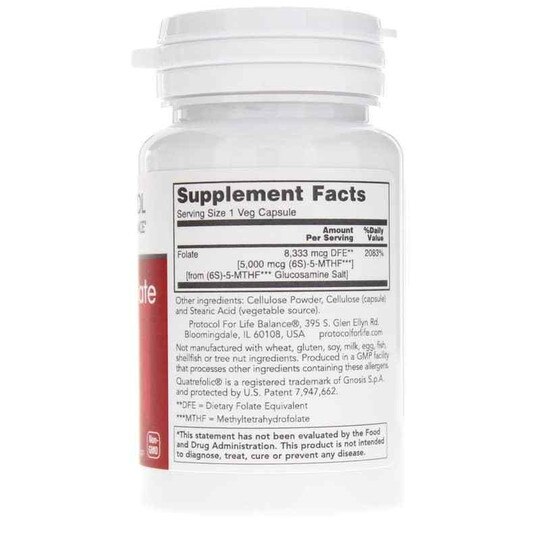 5-Methyl Folate 5,000 Mcg, 50 Veg Capsules, PFLB