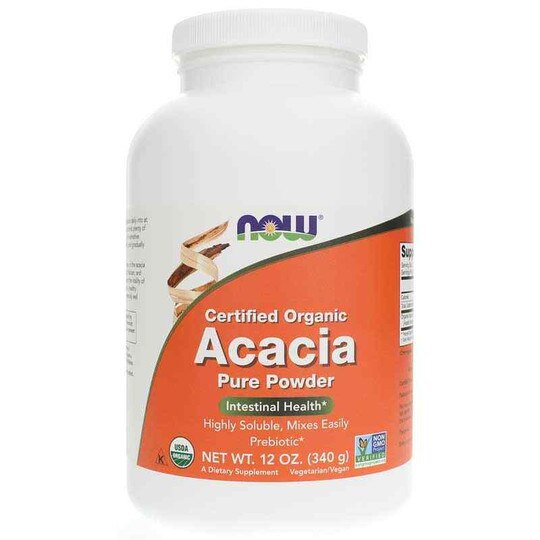 Acacia Fiber Pure Powder Organic, 12 Oz, NOW