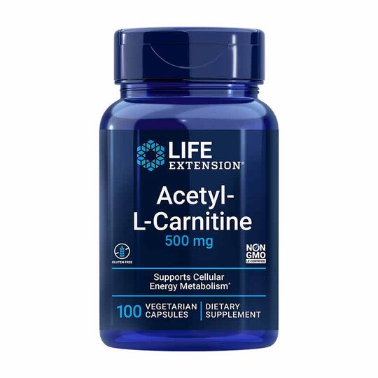 Acetyl-L-Carnitine 500 Mg, 100 Veg Capsules, LFE
