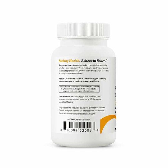 Acetyl-L-Carnitine, 90 Veg Capsules, SKH
