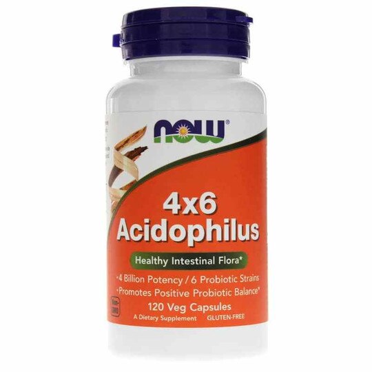 Acidophilus 4X6, 120 Veg Capsules, NOW
