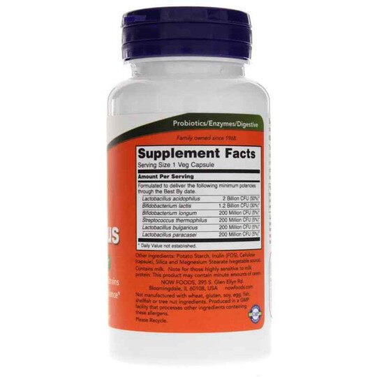 Acidophilus 4X6, 120 Veg Capsules, NOW