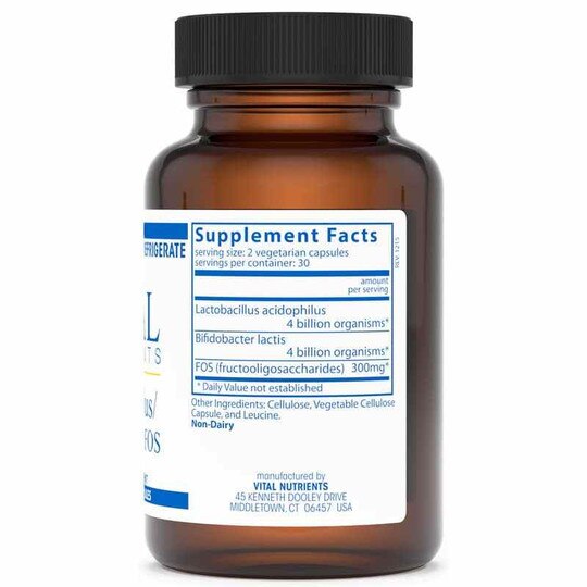 Acidophilus/Bifidobacter/FOS, 60 Veg Capsules, VTN